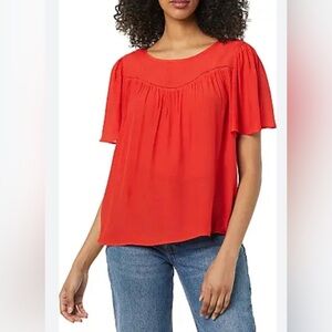 Nanette Lepore Women's Flutter Sleeve Top Size S